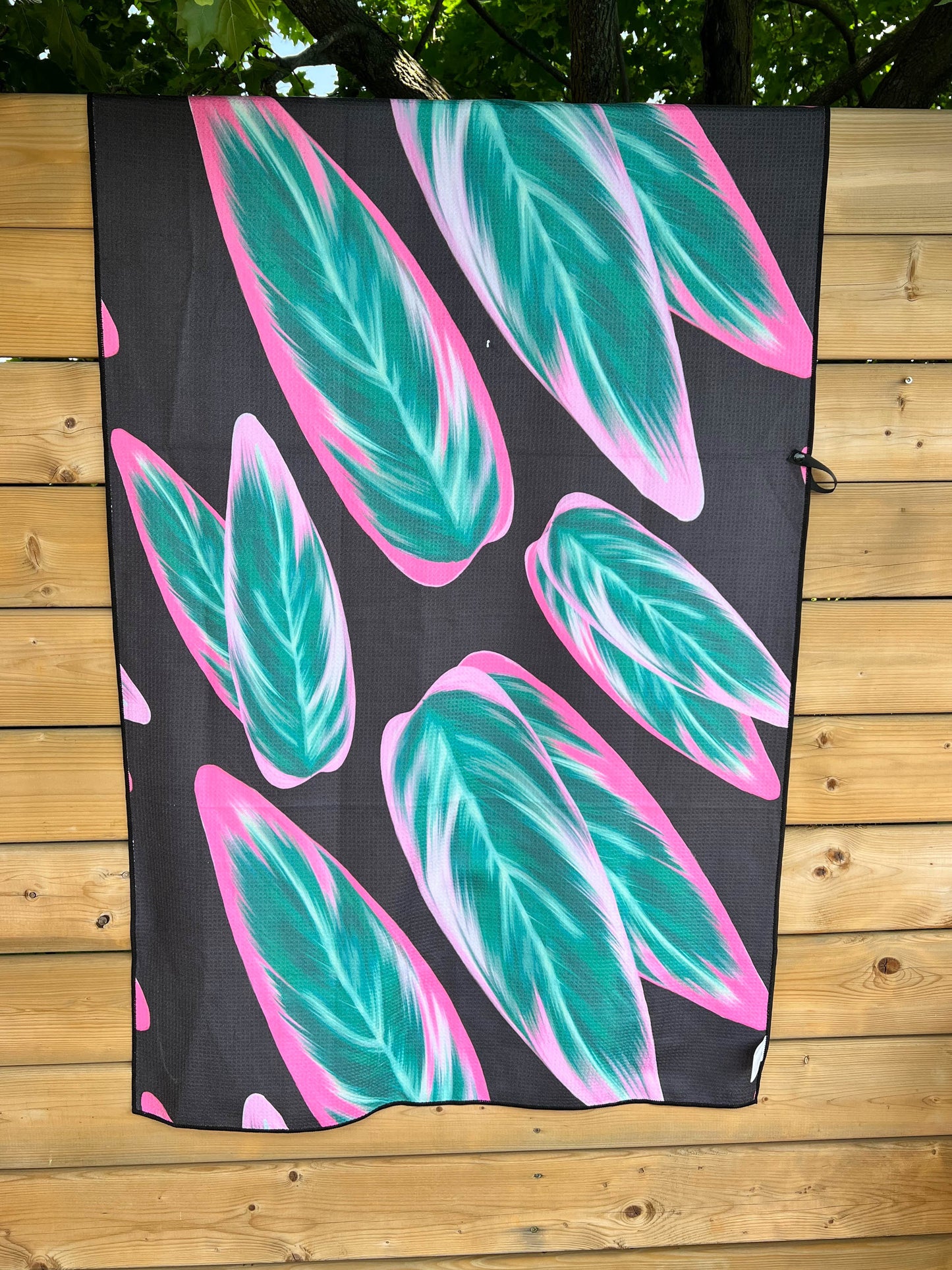 Natural Waffle Microfiber Beach Towel