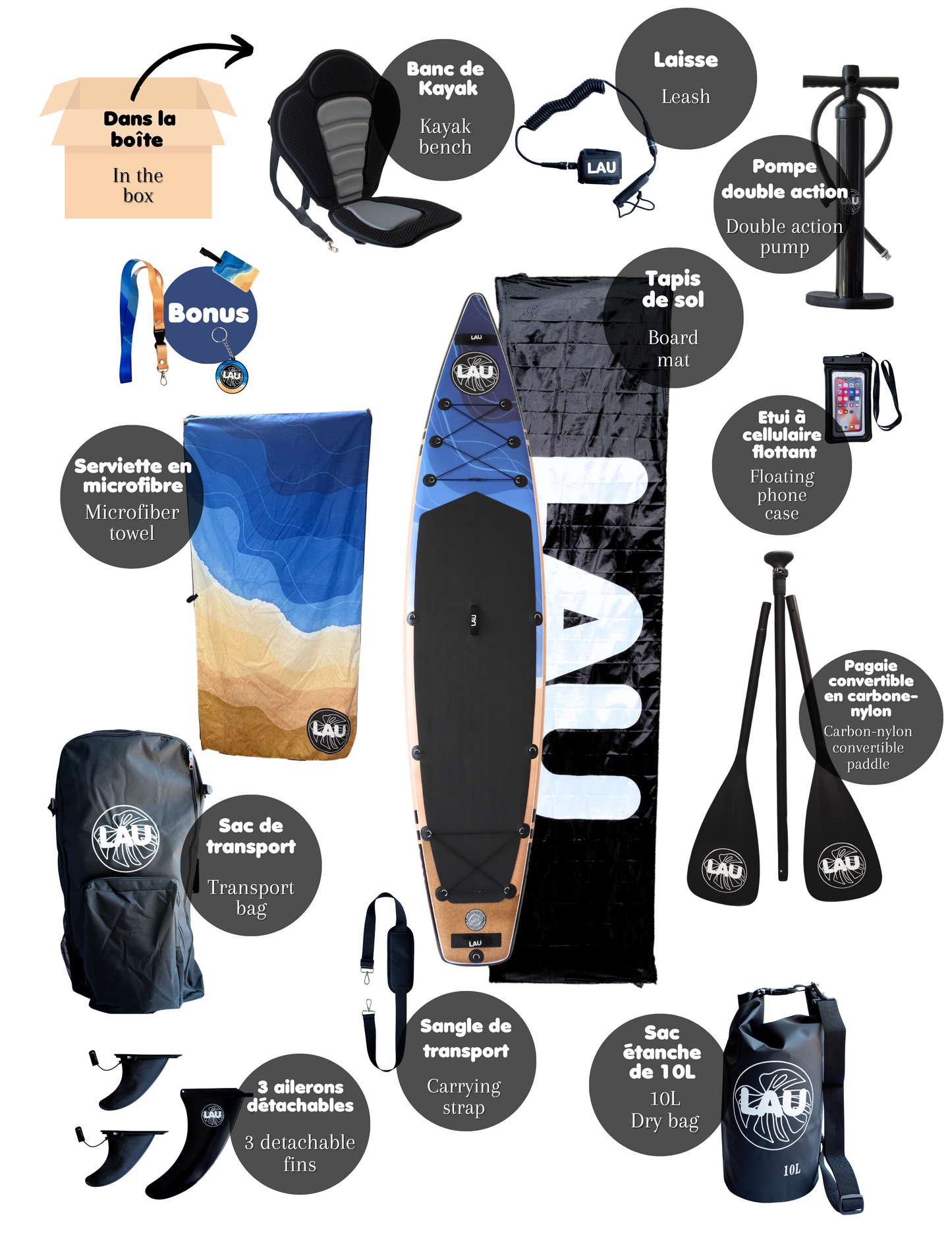 Coastal 2.0- 12'6 Touring- Paddle board gonflable