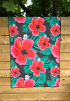 Serviette de plage en microfibre gaufrée Tropical