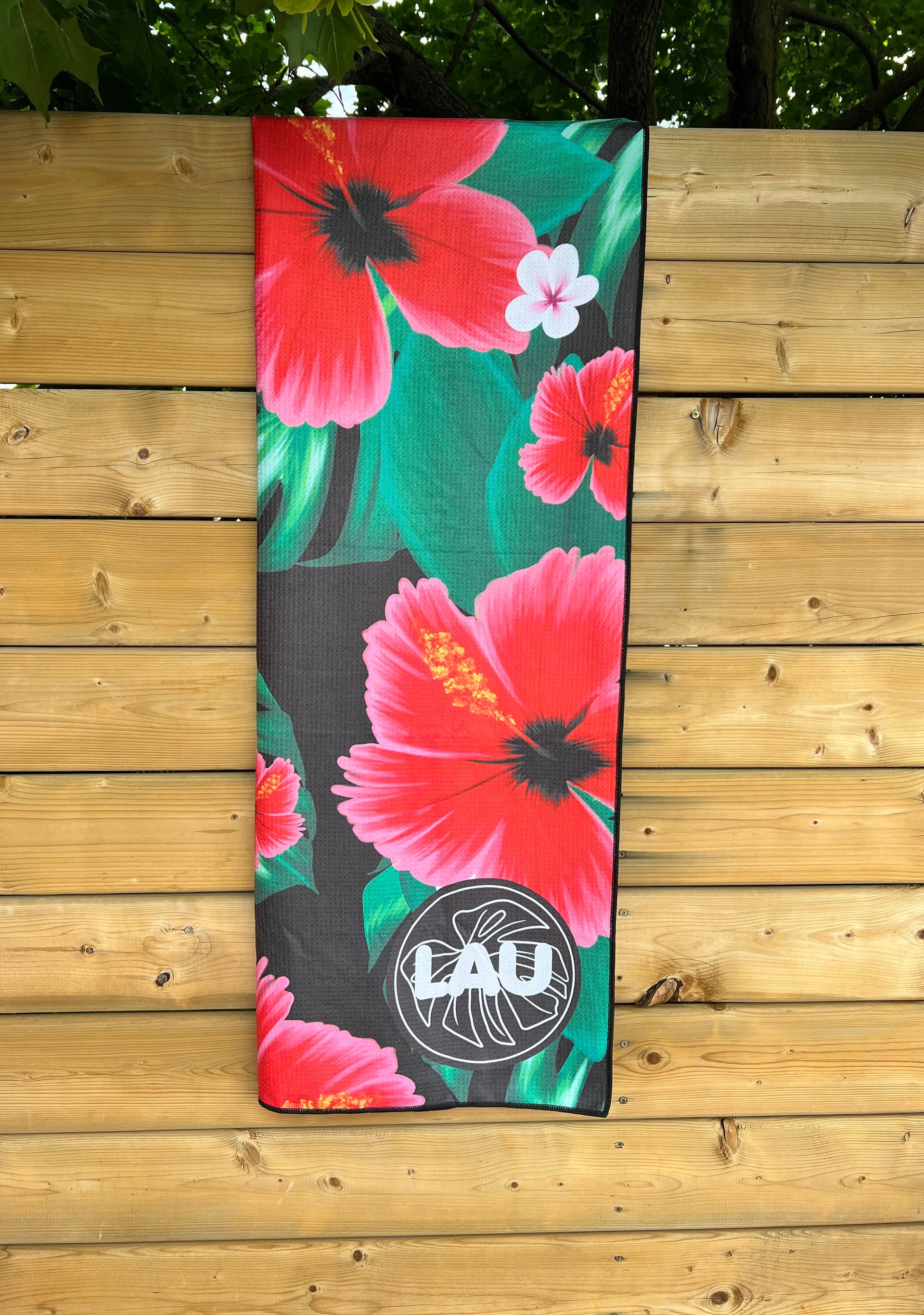 Tropical Waffle Microfiber Beach Towel