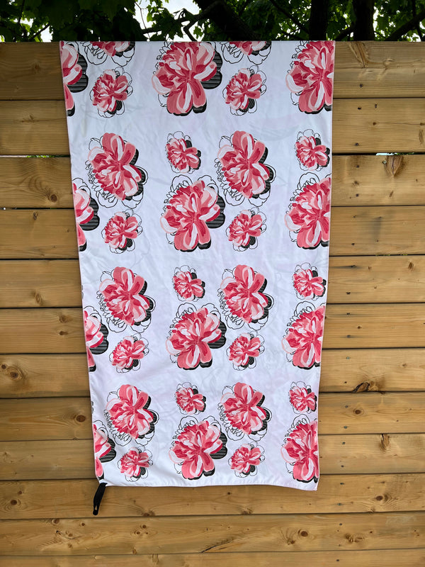 Serviette en microfibre modèle &quot;Floral&quot;